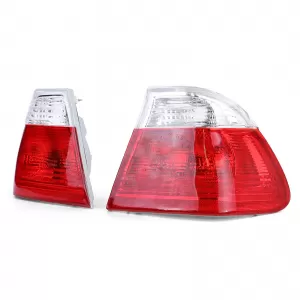 Red white tail lights fits for 3 Series BMW E46 sedan 98-01