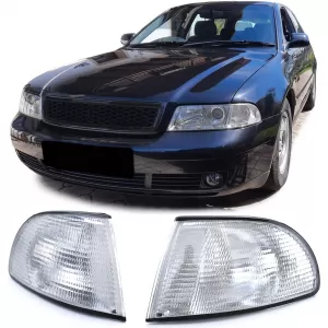 Indicator White Pair Left Right for Audi A4 B5 Sedan Avant Estate 94-01