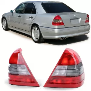 Tail lights rear lights red white pair for Mercedes C-Class W202 93-97