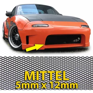 Aluminum mesh racing grille honeycomb grille race mesh aluminum 150x30cm black medium