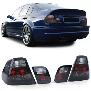 Clear glass taillights crystal black smoke suitable for BMW E46 sedan 98-01