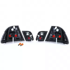 Clear glass taillights crystal black smoke suitable for BMW E46 sedan 98-01