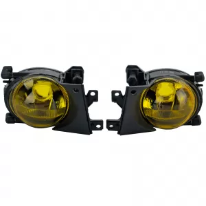 Clear glass fog lights H8 yellow pair suitable for 5 Series BMW E39 00-04 facelift