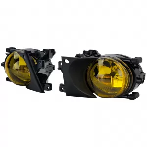 Clear glass fog lights H8 yellow pair suitable for 5 Series BMW E39 00-04 facelift