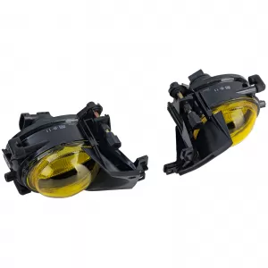 Clear glass fog lights H8 yellow pair suitable for 5 Series BMW E39 00-04 facelift