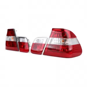 Tail lights Red Clear Facelift Look fits for 3 Series BMW E46 Sedan 1998-2001