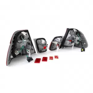 Tail lights Red Clear Facelift Look fits for 3 Series BMW E46 Sedan 1998-2001