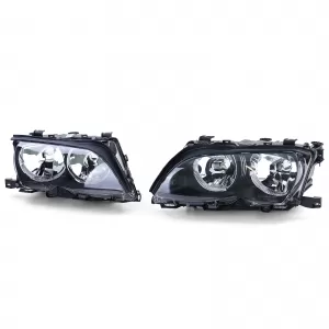 Set di fari H7 incl. motori di regolazione adatto per BMW Serie 3 E46 Sedan Touring 01-05-image-6190729