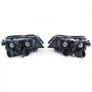 Set di fari H7 incl. motori di regolazione adatto per BMW Serie 3 E46 Sedan Touring 01-05-image-6190733