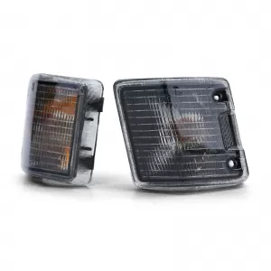Black indicator lights smoke pair left right for VW T3 Bus Van Transporter 79-92
