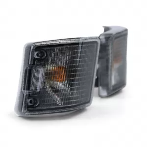 Black indicator lights smoke pair left right for VW T3 Bus Van Transporter 79-92