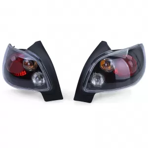 Átlátszó üveg hátsó lámpák fekete Peugeot 206 hatchback 3 + 5 ajtós 98-09-image-6190749