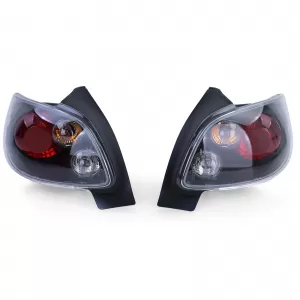 Átlátszó üveg hátsó lámpák fekete Peugeot 206 hatchback 3 + 5 ajtós 98-09-image-6190752