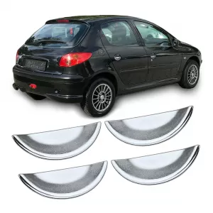 image-62-Türgriff-Ausschnittabdeckungen in mattem Chrom geeignet für Peugeot 206 1998-2009