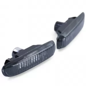 Clear glass side indicators black smoke pair suitable for 3 Series BMW E46 98-03