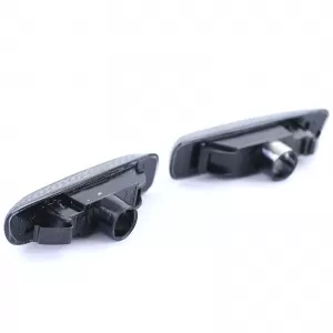 Clear glass side indicators black smoke pair suitable for 3 Series BMW E46 98-03