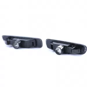 Clear glass side indicators black smoke pair suitable for 3 Series BMW E46 98-03