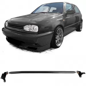 image-2-Verstellbare schwarze Aluminium-Strebe für die Vorderachse, geeignet für VW Golf 4 + Bora 97-03