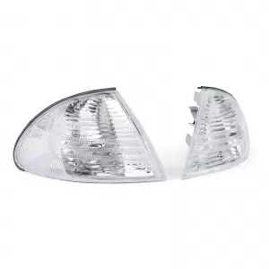 White indicator pair right left suitable for BMW 3 Series E46 Sedan Touring 98-01