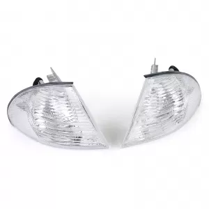 White indicator pair right left suitable for BMW 3 Series E46 Sedan Touring 98-01
