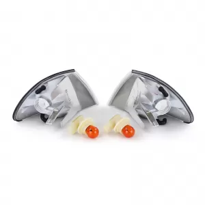 White indicator pair right left suitable for BMW 3 Series E46 Sedan Touring 98-01