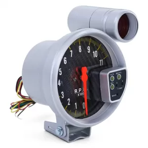 Performance tachometer carbon with shift light and 5-inch bracket-image-6190863