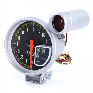 Performance tachometer carbon with shift light and 5-inch bracket-image-6190865