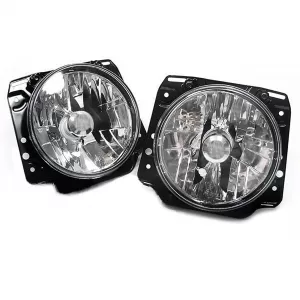 Clear glass headlight set chrome suitable for VW Golf 2 1983-1992