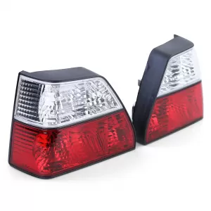 Kristály hűtő rács htső lámpa szett piros-fehér VW Golf II 83-91-image-6190898