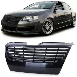 Sport grille without emblem black for VW Passat B6 3C 05-08