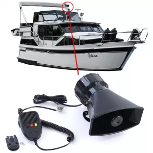 Boat speakers with built-in US police siren and intercom function