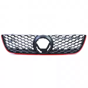 Sport honeycomb grille with red trim for VW Polo 9N3 05-09 also GTI