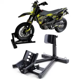 Motorcycle stand assembly stand with rocker adjustable up to 680 kg black