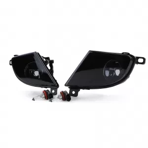 Clear Glass Fog Light Set Black Smoke for BMW E60 E61 LCI Facelift 07-10