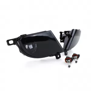 Clear Glass Fog Light Set Black Smoke for BMW E60 E61 LCI Facelift 07-10