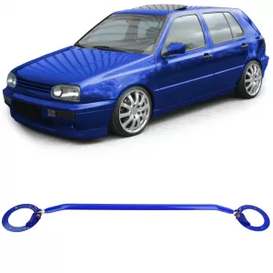 image-4-Verstellbare Aluminium-Strebe blau für vorne, geeignet für VW Golf 3 Vento Passat 35i