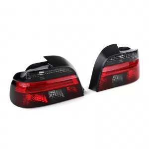 Clear glass tail lights red black for 5 Series BMW E39 sedan 95-00