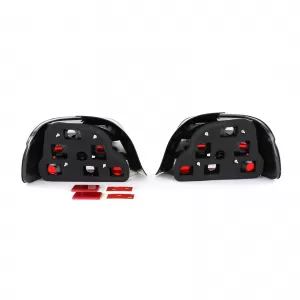 Clear glass tail lights red black for 5 Series BMW E39 sedan 95-00