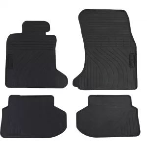 Car Rubber Floor Mats Black Premium Set fits BMW E46 Sedan Touring 98-05