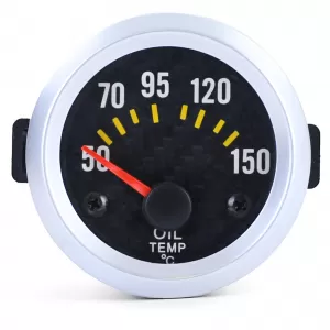 52mm oil temperature auxiliary gauge carbon look for installation illuminated