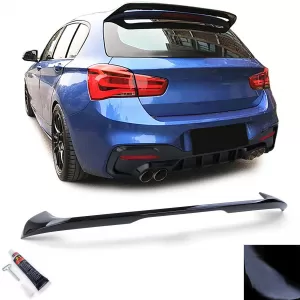 Roof rear spoiler sport look gloss black suitable for BMW 1 Series F20 F21 from 15