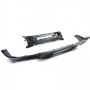 Diffusore posteriore sportivo con doppi terminali neri adatto per Mercedes S-Class W222 17-20-image-6191392