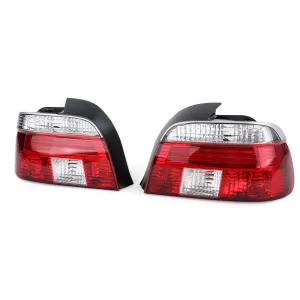 Clear glass tail lights red white crystal for 5 Series BMW E39 sedan 95-00