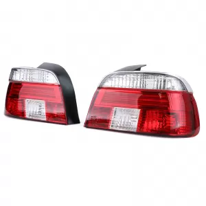 Clear glass tail lights red white crystal for 5 Series BMW E39 sedan 95-00