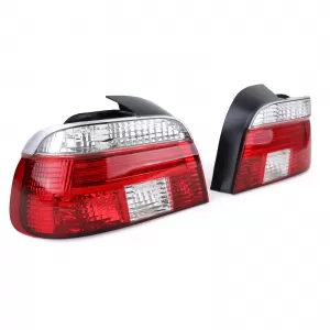 Clear glass tail lights red white crystal for 5 Series BMW E39 sedan 95-00