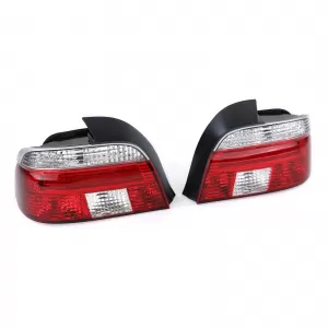 Clear glass tail lights red white crystal for 5 Series BMW E39 sedan 95-00