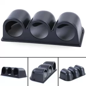 Dashboard mount for 3 additional gauges 52mm matte black