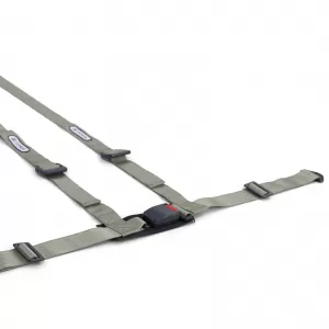 Tenzo-R Sport Harness Belt Safety Belt 3 Point Grey with E Mark