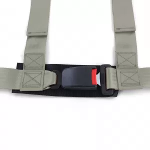 Tenzo-R Sport Harness Belt Safety Belt 3 Point Grey with E Mark