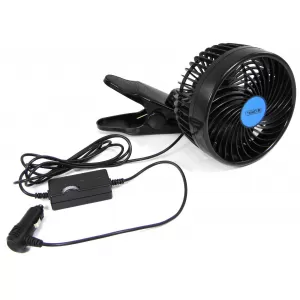 12-volt fan for car 15cm for cigarette lighter with clamp base